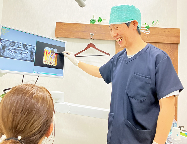 八千代緑が丘駅より徒歩1分の歯医者、公園都市プラザわかば歯科のなるべく削らず、歯を守る治療